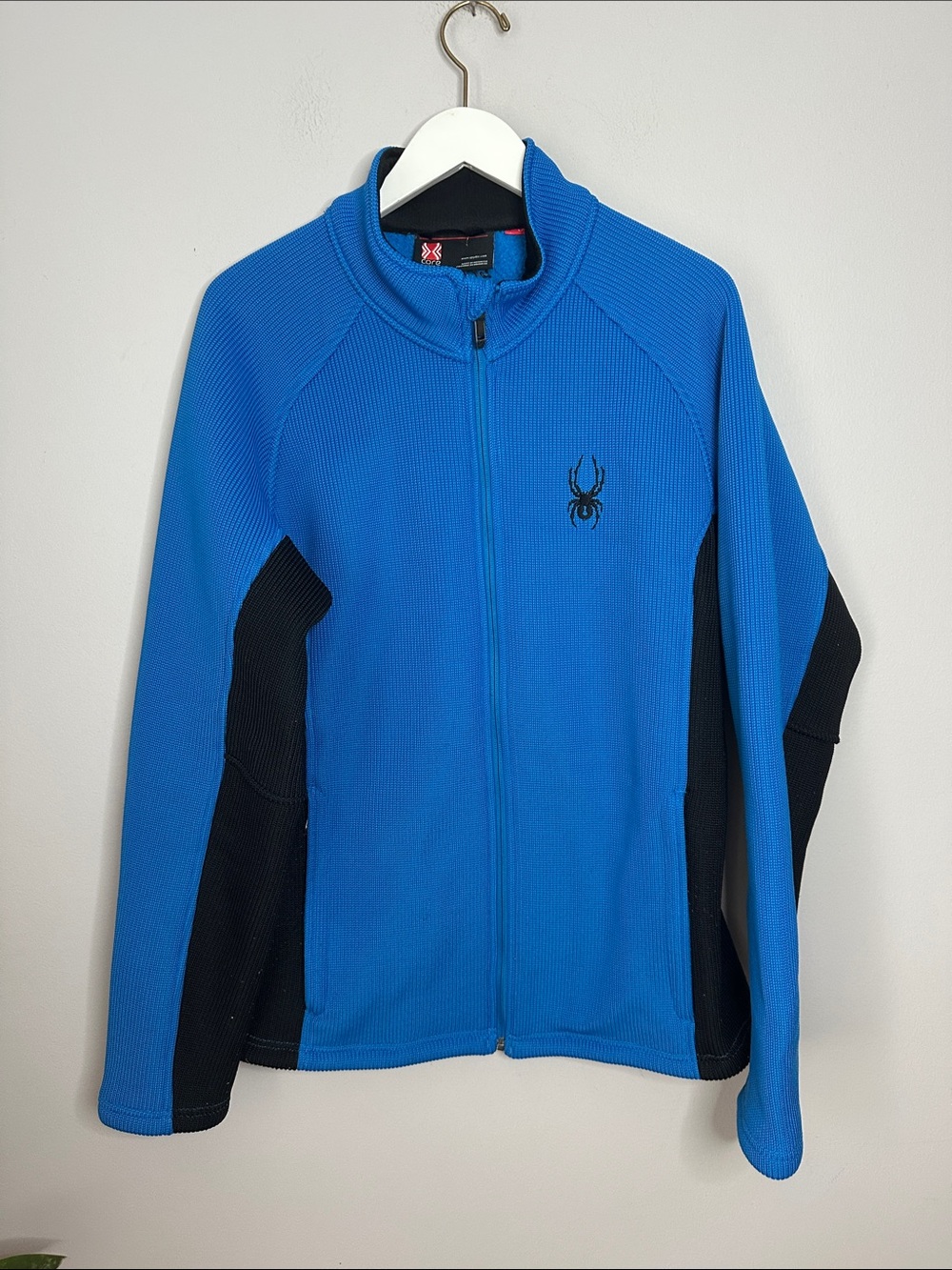 Spyder Royal Blue and Black Full-Zip Jacket size L